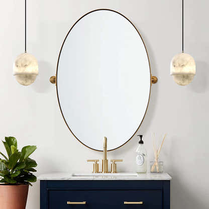 Hecate Alabaster Pendant 6"D