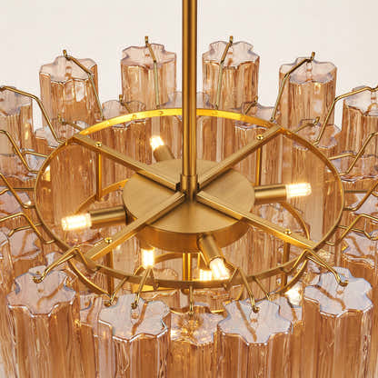 Dawel Glass Round Chandelier 24"D