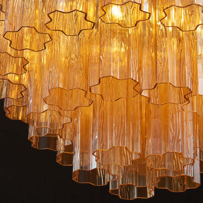 Dawel Glass Round Chandelier 24"D