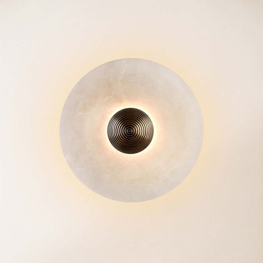 Miles Alabaster Wall Lamp 10"D