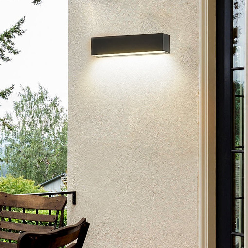Hailguard Matte Rectangle LED Outdoor Wall Light