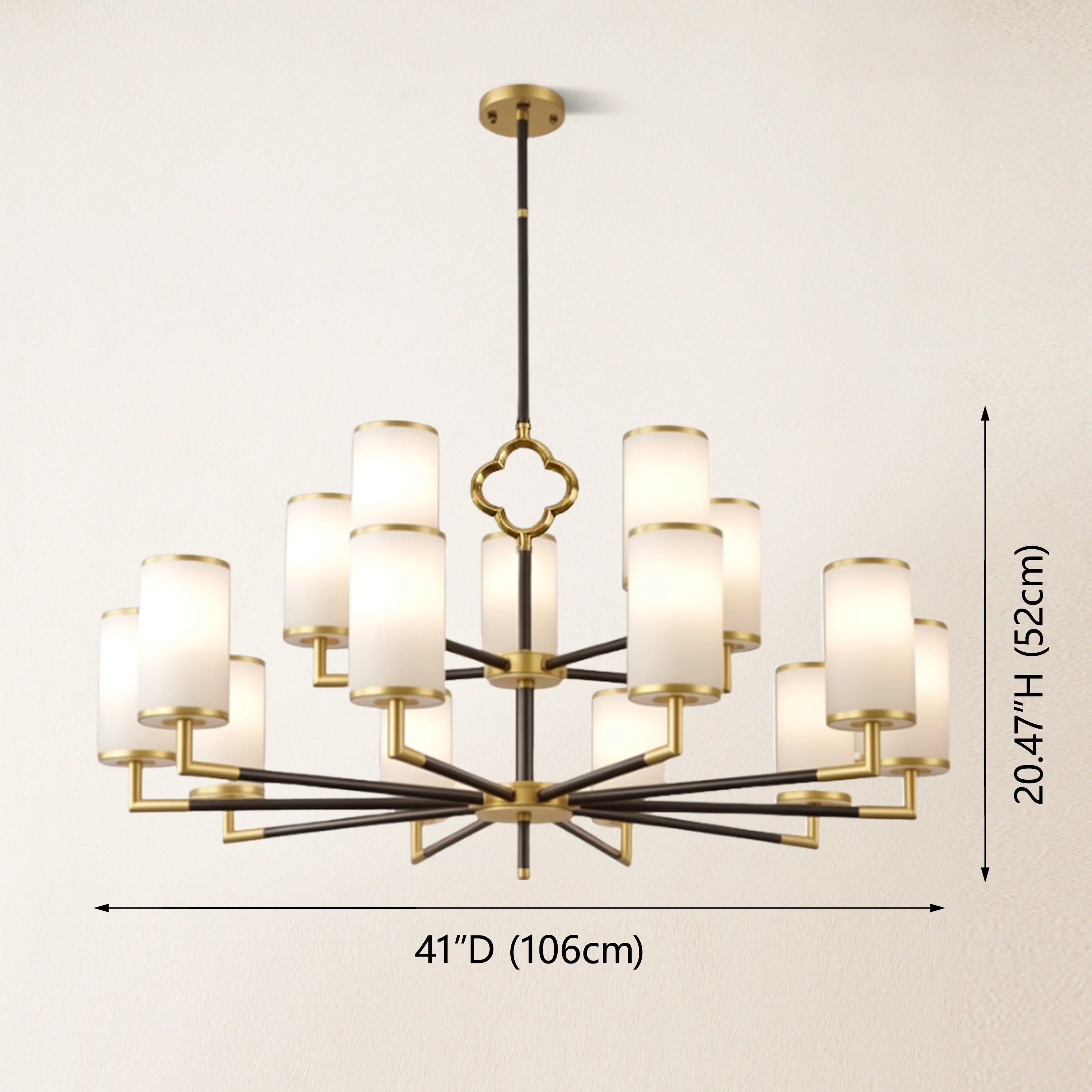 Moral Multi-layer Branda Alabaster Round chandelier 41"D