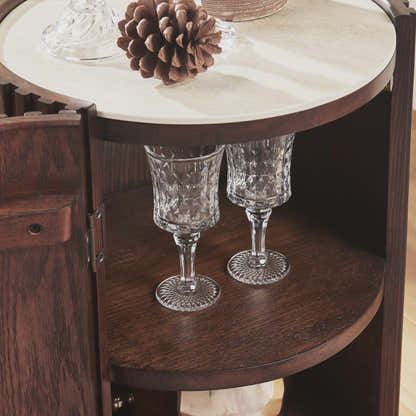 Arden Round Sintered Stone Side Table 16"W