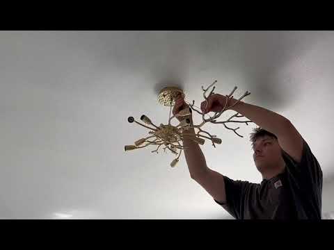 Lustre Branches Crystal Round Chandelier for All Rooms 30"D