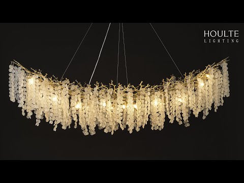 Shiro Noda Crystal Tree Branch Linear Chandelier 72"