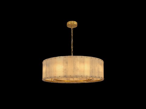 Nivislight Alabaster Round Chandelier 32"