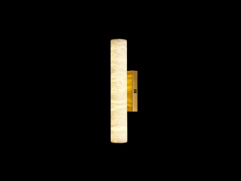Sylvia Palladian Alabaster Wall Sconce 20"H