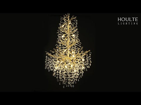 Frostleaf Crystal Cascade Grand Staircase Chandelier 61"H