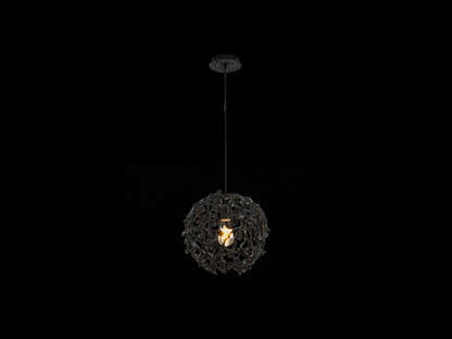 Elara Black Spherical Cage Chandelier  14"D