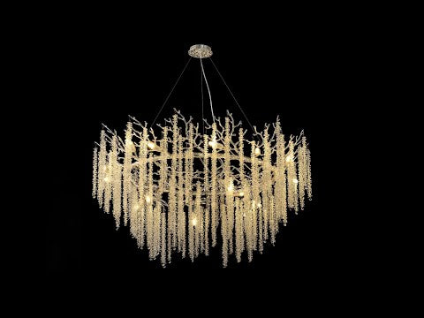 Snow Tree Branch Chandelier 47''D