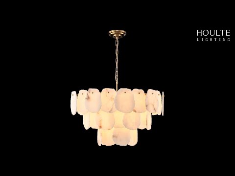 Moira Alabaster Multi-Tier Round Chandelier 32"D