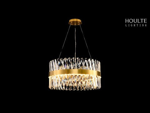 Vetro Prism Crystal Round Chandelier 24"D