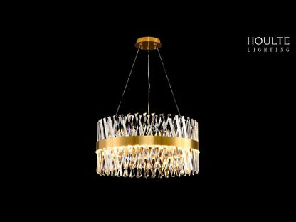 Vetro Prism Crystal Round Chandelier 24"D