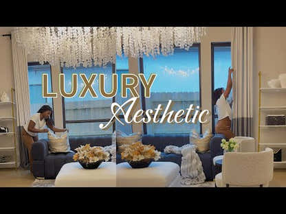 Shiro Noda Crystal Tree Branch Linear Chandelier 72"W