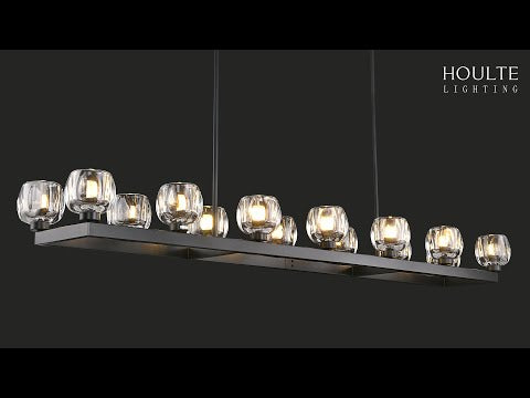 Vellum Rectangular Chandelier 68"