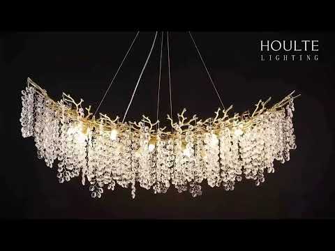 Snow Tree Branches Linear Chandelier 55''L