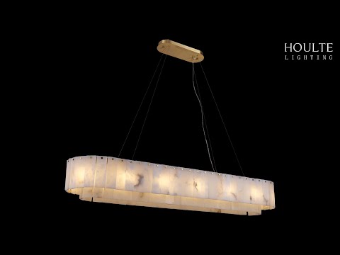 Sawyer Alabaster Oval Chandelier 40"L