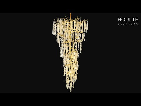 Shiro Noda Crystal Tree Branch Round Chandelier 95"
