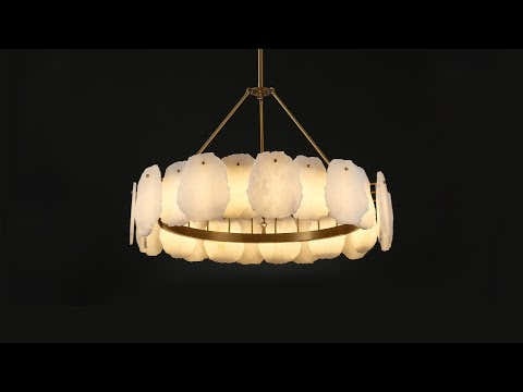 Moira Alabaster Round Chandelier 32"D