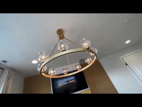 Vellum Crystal Round Chandelier 59"D