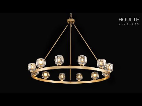 Vellum Round Chandelier 36"D