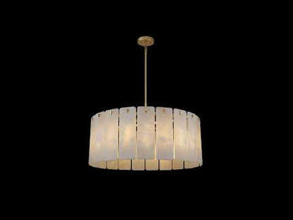 Lunara Alabaster Round Chandelier 36"W