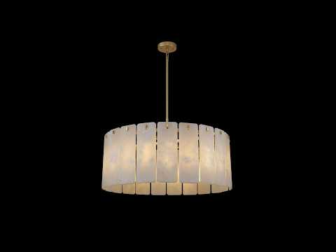 Lunara Alabaster Round Chandelier 36"W