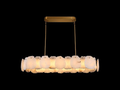 Moira Alabaster Oval Chandelier 43"W
