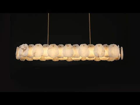 Moira Alabaster Oval Chandelier 58"W