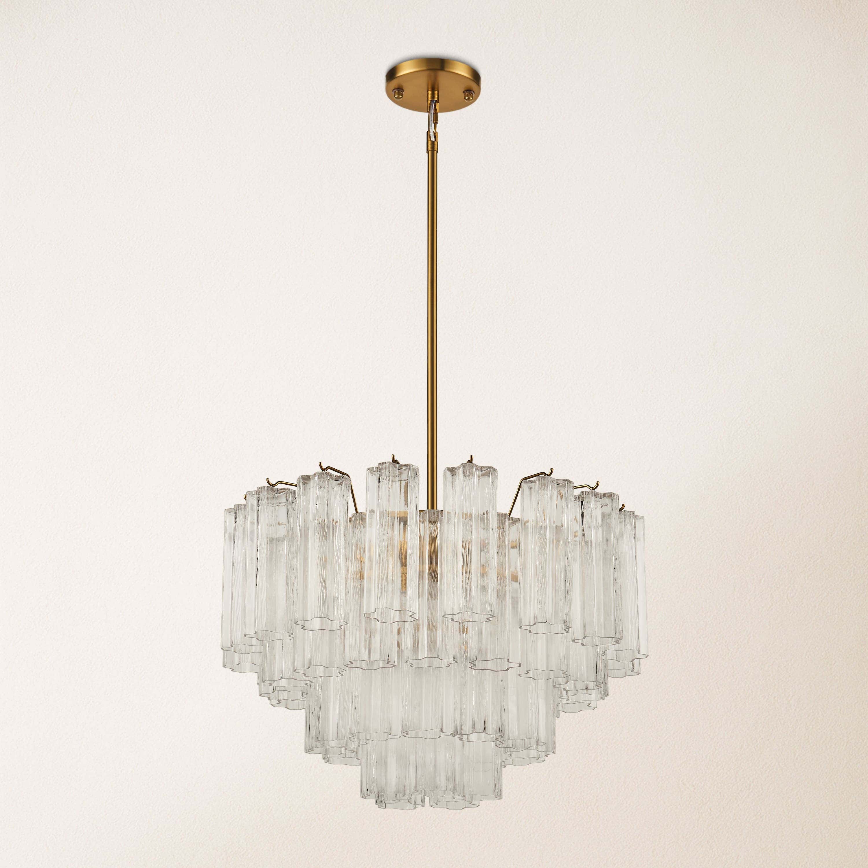 Dawel Glass Round Chandelier 24"D