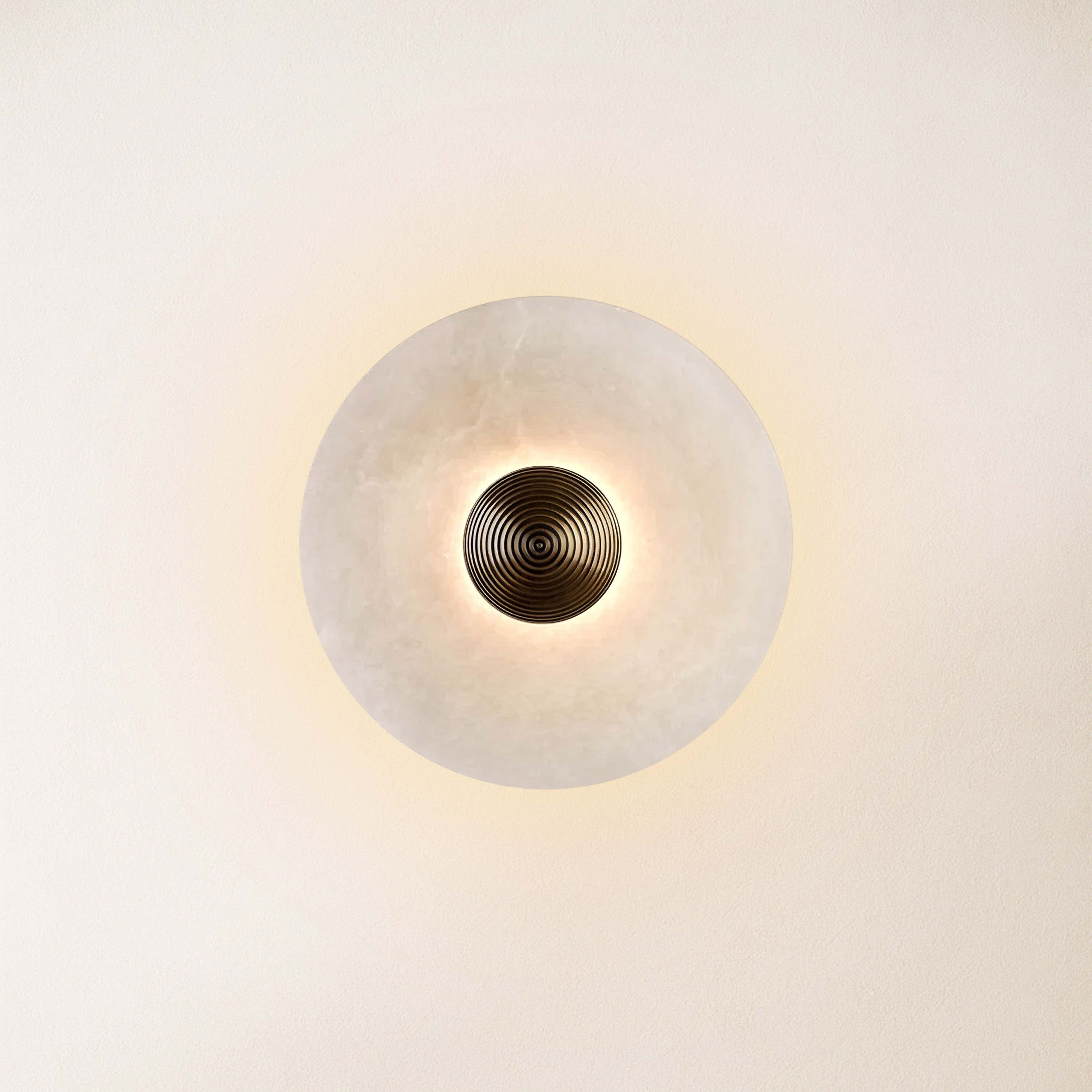 Miles Alabaster Wall Lamp 8"D