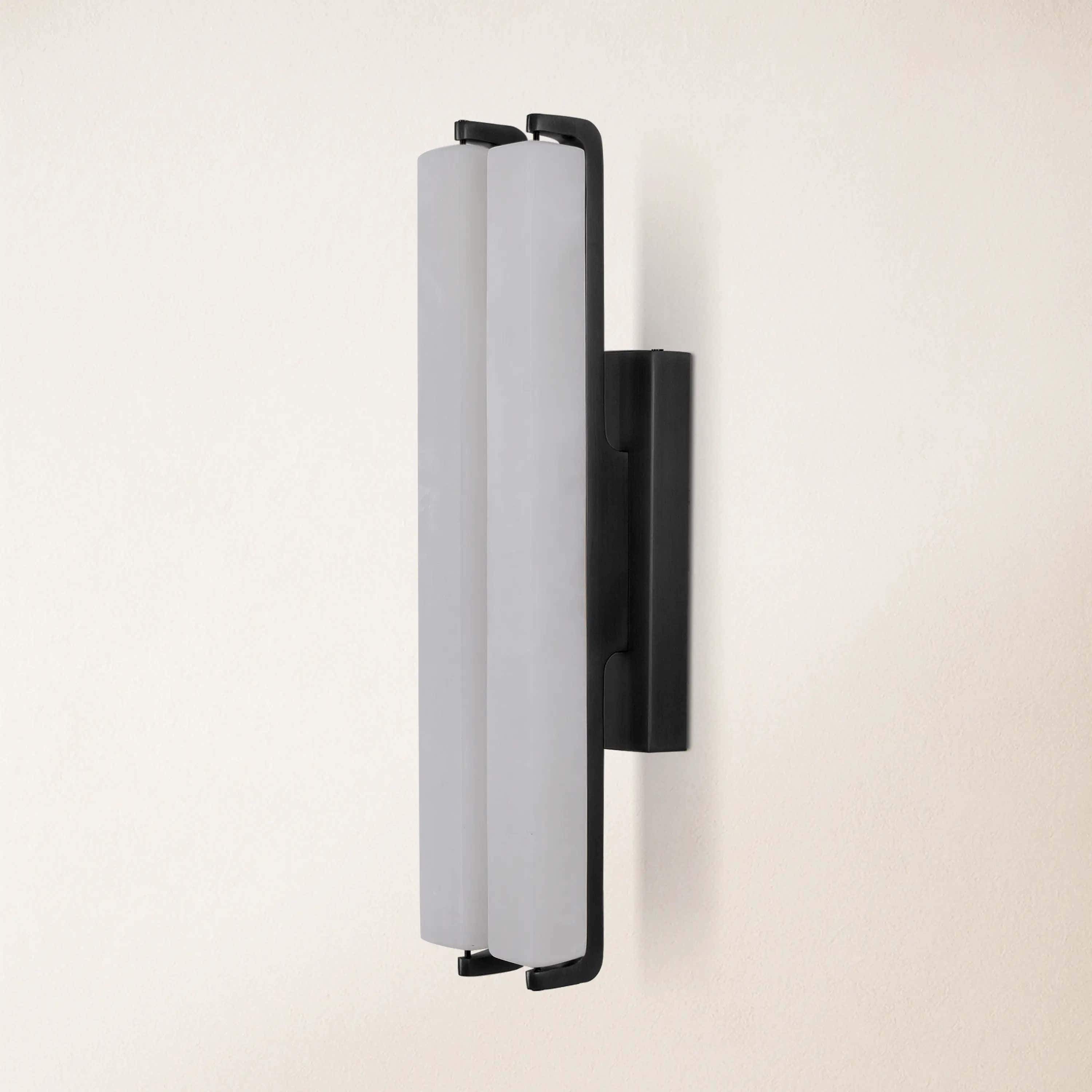 Clara Glow Alabaster Double Wall Sconce 19"H