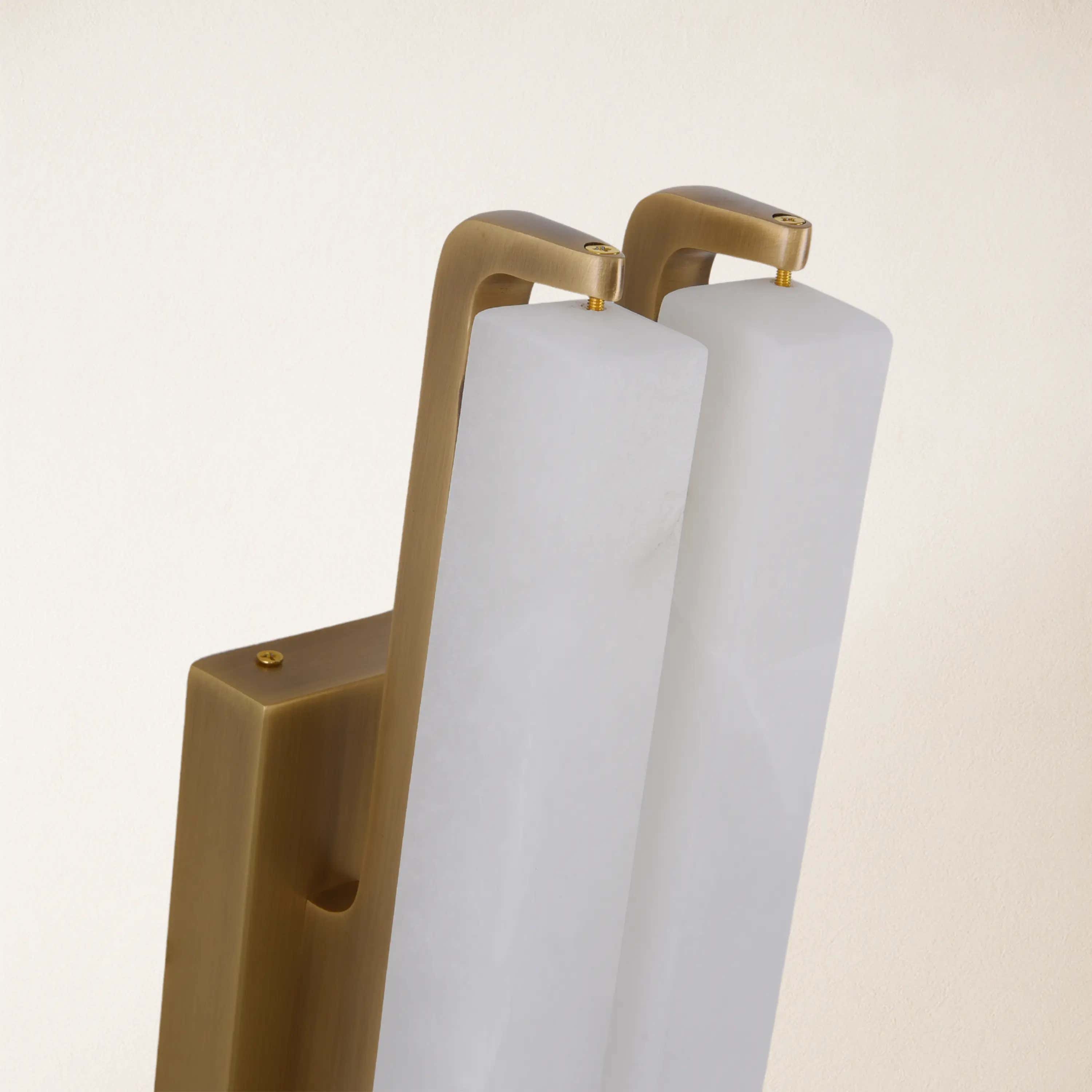 Clara Glow Alabaster Double Wall Sconce 19"H