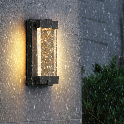 Pluvia Crystal Bubbles Rectangular Outdoor Wall Light
