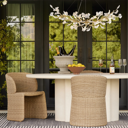 Twilight Branches Ceramic Glow Rectangular Chandelier 55"