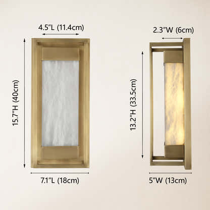 Bravura Alabaster Wall Sconce 16"H