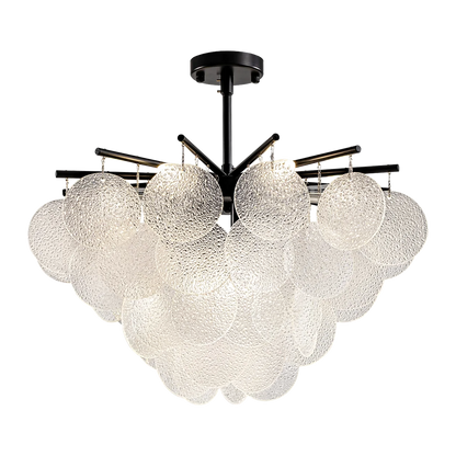 Velmora Glass Disc Tiered Chandelier 24"D