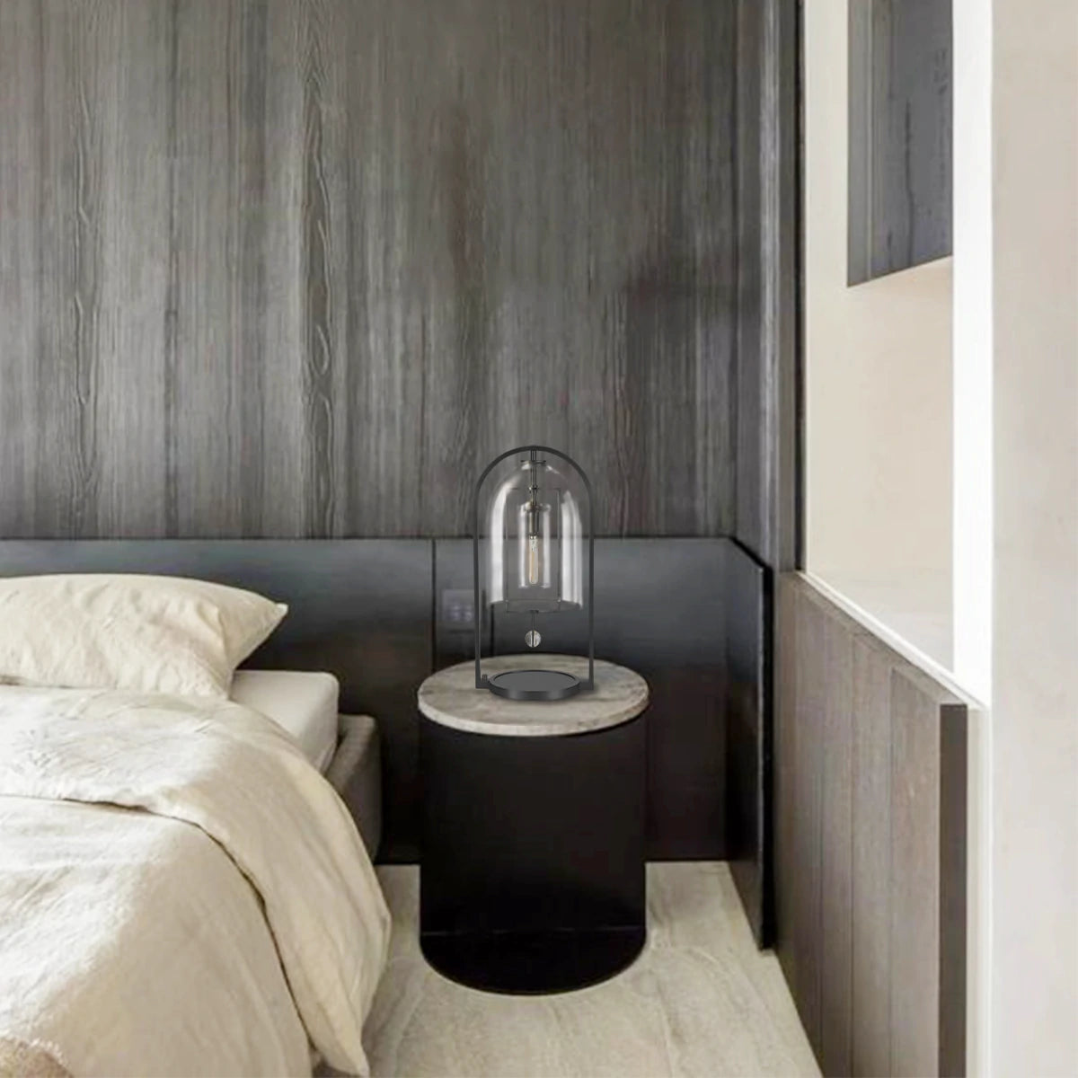 Bellhop Vintage Glass Table Lamp 21"H