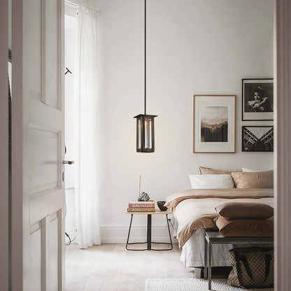 Baluster Rectangle Glass Pendant 7"W