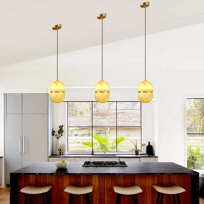 Hecate Alabaster Modern Pendant 5.5''D