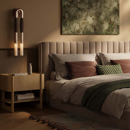 Horsehair Solid Brass Wall Sconce 30''H