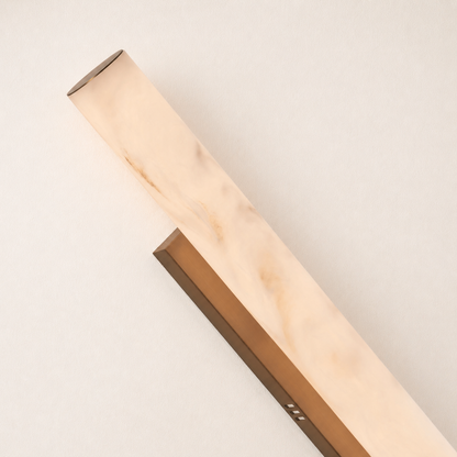 Sylvia Palladian Resin Alabaster Texture Wall Sconce 36"H